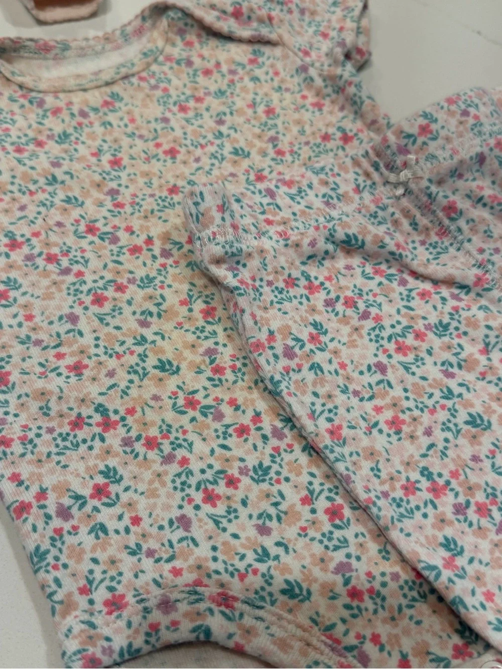 Carter's 0-3 Month Baby Girls Matching Onesies